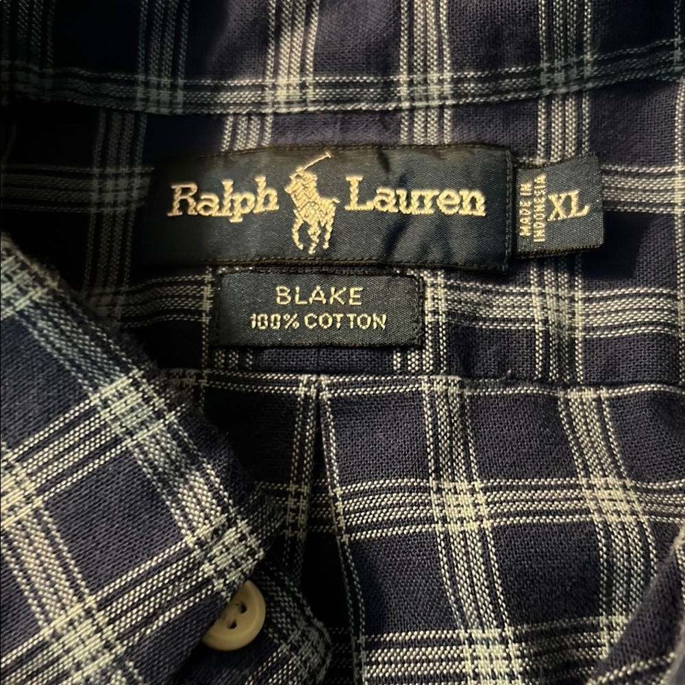 Ralph Lauren Dark Blue Checkered Shirt